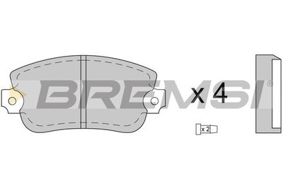 Комплект тормозных колодок, дисковый тормоз BREMSI BP2073 для LANCIA BETA
