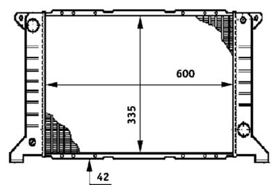 Radiator, engine cooling CR 623 000S