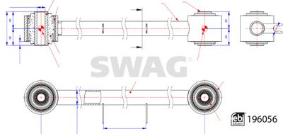 Drążek / wspornik, zawieszenie koła SWAG 33111963