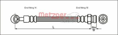 Тормозной шланг METZGER 4110405 для HYUNDAI ATOS