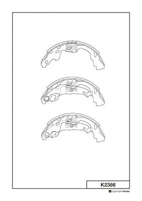 Комплект тормозных колодок MK Kashiyama K2386 для TOYOTA AYGO