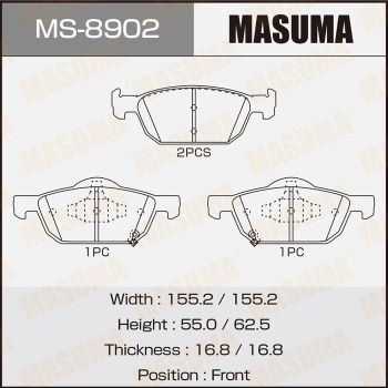 MASUMA MS-8902 Ремкомплект барабанных колодок для HONDA ACCORD VIII универсал (CW) 2.2 i-DTEC (CW3) MASUMA MS-8902 Ремкомплект барабанных колодок для HONDA ACCORD VIII универсал (CW) 2.2 i-DTEC (CW3)