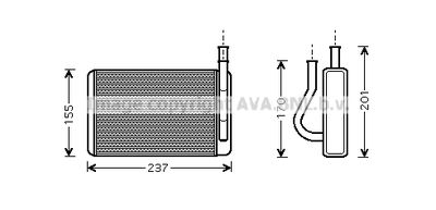 Теплообменник, отопление салона AVA QUALITY COOLING HY6089 для HYUNDAI SONATA