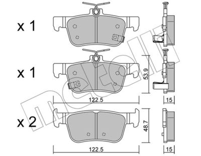 Brake Pad Set, disc brake 22-1131-0