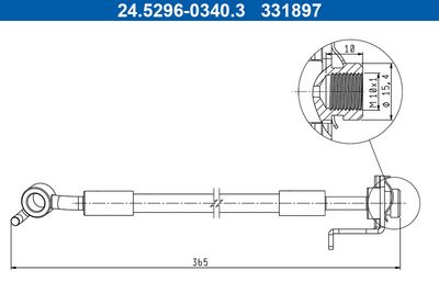 спирачен маркуч ATE 24.5296-0340.3