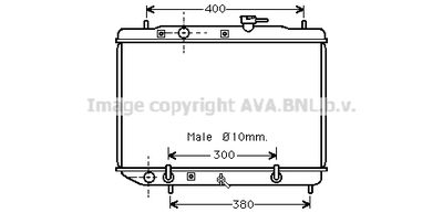 Радиатор, охлаждение двигателя AVA QUALITY COOLING SU2086 для SUBARU JUSTY