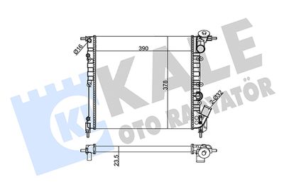 KALE OTO RADYATÖR 146900 Радиатор охлаждения двигателя для RENAULT 19 I (B/C53_)