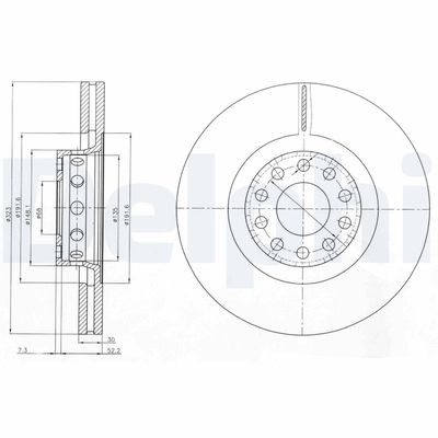 Brzdový kotouč DELPHI BG3524
