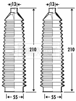 Bellow Kit, steering Borg & Beck BSG3295
