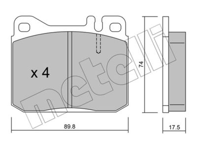 Комплект тормозных колодок, дисковый тормоз 22-0011-1