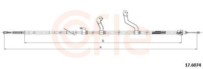 Cable Pull, parking brake 17.6074