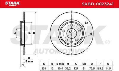 спирачен диск STARK SKBD-0023241