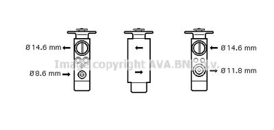 AVA QUALITY COOLING JR1046 Расширительный клапан кондиционера  для JAGUAR (Ягуар)