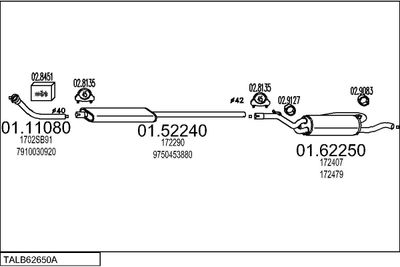 Układ wydechowy MTS TALB62650A002489