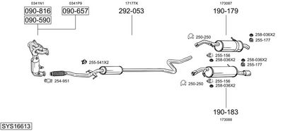 ABGASANLAGE BOSAL SYS16613