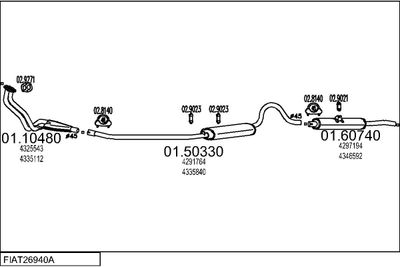 SISTEM DE ESAPAMENT MTS FIAT26940A007434