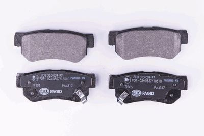 Комплект тормозных колодок, дисковый тормоз HELLA 8DB 355 009-971 для HYUNDAI MATRIX