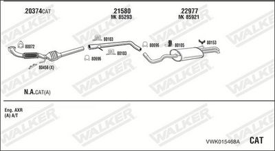 Изпускателна система WALKER VWK015468A
