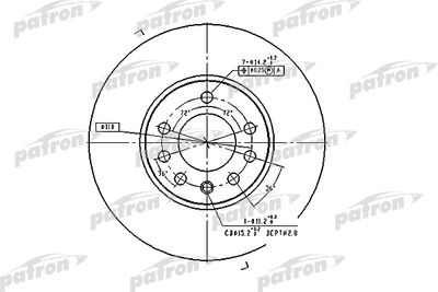 Тормозной диск PATRON PBD4048 для OPEL MERIVA