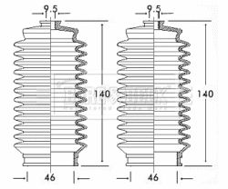 Bellow Kit, steering Borg & Beck BSG3193