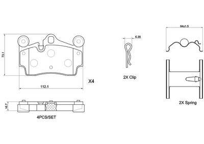 BREMSBELAGSATZ SCHEIBENBREMSE