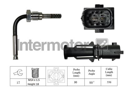 Sensor, exhaust gas temperature Intermotor 27023