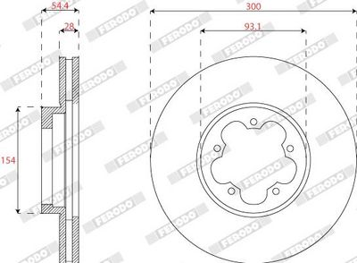 DISC FRANA FERODO DDF2798 1