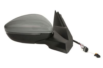 Zijspiegel Rechts (elektrisch, in reliëf, met verwarming, under-coated, elektrisch opklapbaar, met indicator, met temperatuursensor) past: PEUGEOT 2008 II 06.19-
