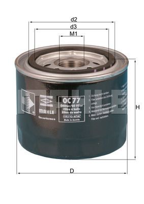 Масляный фильтр KNECHT OC 77 для HONDA CRX