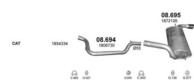 SISTEM DE ESAPAMENT POLMO POLMO40014