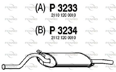 FENNO P3234 Глушитель выхлопных газов  для LADA 112 (Лада 112)
