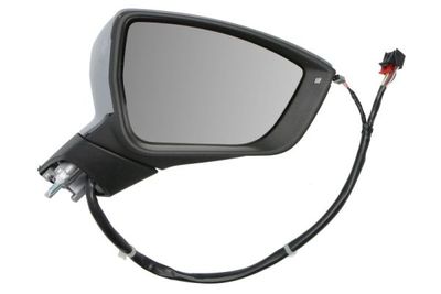 Zijspiegel Rechts (elektrisch, in reliëf, met verwarming, assistent rijstrookverandering, under-coated, elektrisch opklapbaar, met indicator) past: SEAT ATECA 04.16-
