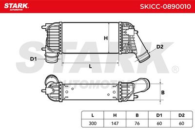 интеркулер (охладител за въздуха на турбината) STARK SKICC-0890010