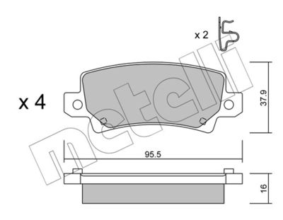 Brake Pad Set, disc brake 22-0447-0