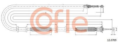 COFLE 92.12.0709 Трос ручного тормоза  для FIAT DOBLO (Фиат Добло)