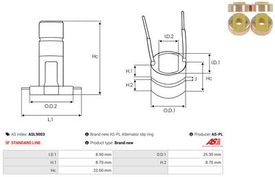 COLECTOR ALTERNATOR AS-PL ASL9003 2