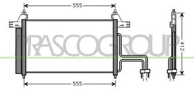 PRASCO FT420C001 Радиатор кондиционера  для FIAT STILO (Фиат Стило)