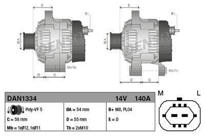 GENERATOR DENSO DAN1334 2