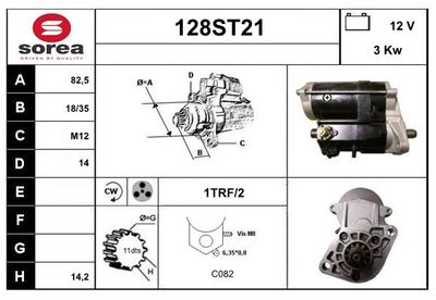 STARTCAR 128ST21 Стартер для TOYOTA DYNA c бортовой платформой/ходовая часть (KD_, LY_, _Y2_, _U 3.0 D4d_, _Y2_, _U3_, _U4_, _U6_,...