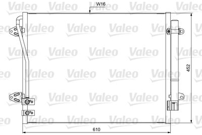 VALEO 814039 Радиатор кондиционера  для VW PASSAT (Фольцваген Пассат)