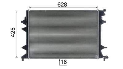 Radiator, engine cooling CR 855 000S