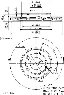 Brake Disc 09.8681.11