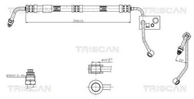хидравличен маркуч, кормилно управление TRISCAN 8516 11033