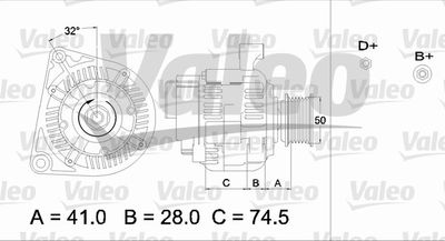 Генератор VALEO 436700 для BMW Z3