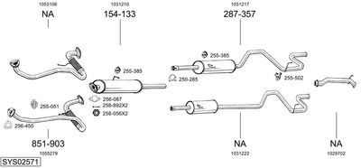 Изпускателна система BOSAL SYS02571