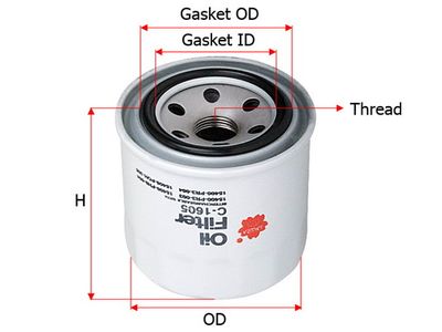 SAKURA Automotive C-1605 Масляный фильтр  для HONDA INSPIRE (Хонда Инспире)