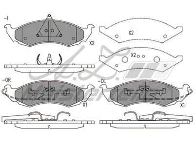 комплект спирачно феродо, дискови спирачки A.Z. Meisterteile AZMT-44-022-2488