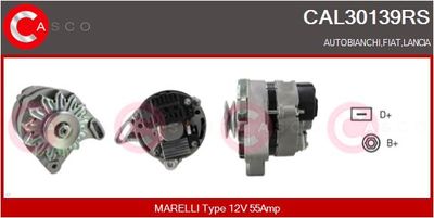 Генератор CASCO CAL30139RS для AUTOBIANCHI Y10