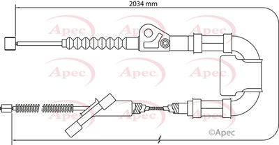 Cable Pull, parking brake APEC CAB1436