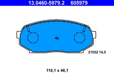 Brake Pad Set, disc brake 13.0460-5979.2